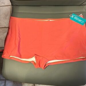 Calypsa Women's Coral Swim Boyshort Bikini Bottom